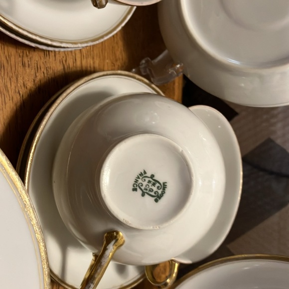 Limoge France , beautiful china edged in gold. Coffee/ dessert set for 4-6 , 30 - Picture 10 of 16